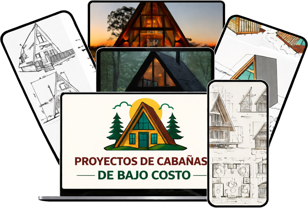 Paquete de proyectos de cabañas en diferentes dispositivos